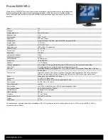 Preview for 1 page of Iiyama Pro Lite E2202WS-2 Specifications