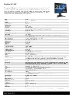 Preview for 1 page of Iiyama Pro Lite H2130 Specifications