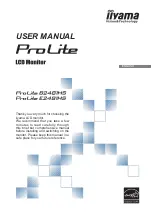 Предварительный просмотр 1 страницы Iiyama ProLite B2481H User Manual