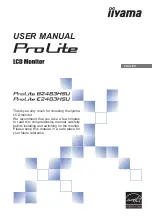 Предварительный просмотр 1 страницы Iiyama ProLite B2483HSU-B5 User Manual