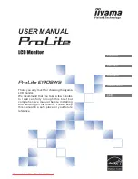 Предварительный просмотр 1 страницы Iiyama ProLite E1908WS User Manual