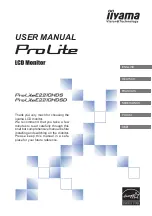 Preview for 1 page of Iiyama ProLite E2210HDS User Manual