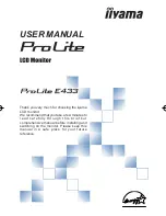 Предварительный просмотр 1 страницы Iiyama Prolite E433 User Manual