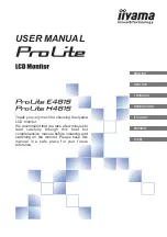 Iiyama ProLite E481S User Manual предпросмотр