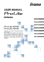 Iiyama ProLite E511S User Manual preview