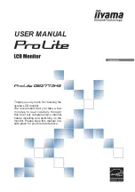 Предварительный просмотр 1 страницы Iiyama ProLite GB2773HS User Manual