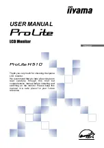 Iiyama ProLite H510 User Manual предпросмотр