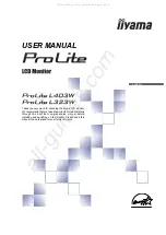 Предварительный просмотр 1 страницы Iiyama ProLite L323W User Manual