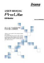 Iiyama ProLite L4260S User Manual preview