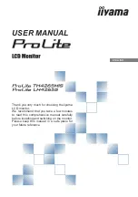 Iiyama ProLite LH4265S User Manual предпросмотр