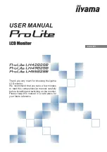 Предварительный просмотр 1 страницы Iiyama ProLite LH4282SB User Manual