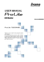 Preview for 1 page of Iiyama ProLite T2233MSC User Manual