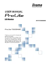 Предварительный просмотр 1 страницы Iiyama ProLite T2235MSC User Manual