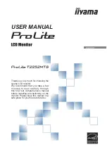 Iiyama ProLite T2252MTS User Manual предпросмотр