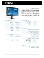 Preview for 1 page of Iiyama ProLite XB2780HSU Specification