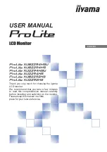 Preview for 1 page of Iiyama ProLite XU2292HS User Manual