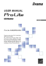 Iiyama ProLite XUB2893UHSU User Manual preview