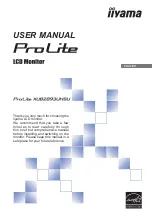 Preview for 1 page of Iiyama ProLite XUB2893UHSU User Manual