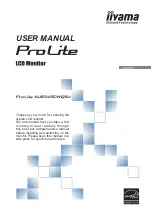 Preview for 1 page of Iiyama Prolite xub3490wqsu User Manual