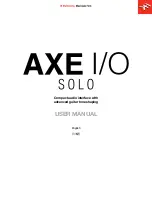 IK Multimedia AXE I/O SOLO User Manual preview