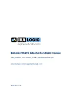 IKA LOGIC IkaScope WS200 Datasheet And User Manual предпросмотр