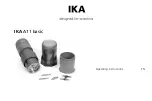 IKA A11 basic Operating Instructions Manual preview