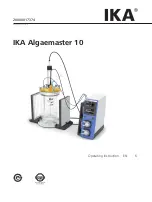 IKA Algaemaster 10 Operating Instructions Manual предпросмотр