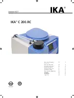 Предварительный просмотр 1 страницы IKA C 200.RC Technical Information