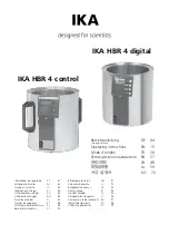 IKA HBR 4 control Operating Instructions Manual preview