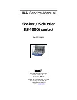 IKA KS 4000i Service Manual preview