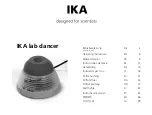 Предварительный просмотр 1 страницы IKA lab dancer 3365000 Operating Instructions Manual