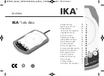 Предварительный просмотр 1 страницы IKA Lab disc Operating Instructions Manual