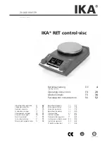 IKA RET control-visc Operating Instructions Manual предпросмотр