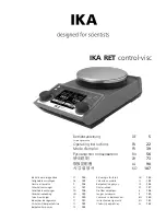 Preview for 1 page of IKA RET control Operating Instructions Manual