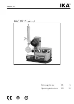 Предварительный просмотр 1 страницы IKA RV 10 control Operating Instructions Manual