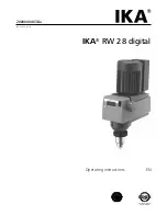 IKA RW 28 digital Operating Instructions Manual предпросмотр