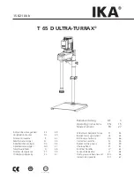 IKA T 65 D Operating Instructions Manual предпросмотр