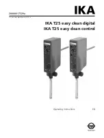 IKA T25 easy clean digital Operating Instructions Manual preview