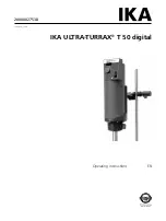 IKA ULTRA-TURRAX T50 basic Operating Instructions Manual preview