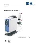 IKA Vacstar control Operating Instructions Manual предпросмотр