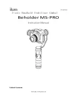 Preview for 1 page of Ikan Beholder MS-PRO Instruction Manual