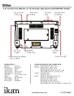 Preview for 3 page of Ikan D5w Quick Start Manual