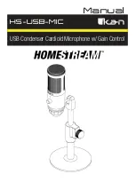 Предварительный просмотр 1 страницы Ikan HOMESTREAM HS-USB-MIC Manual