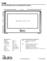 Preview for 2 page of Ikan VH8 Quick Start Manual