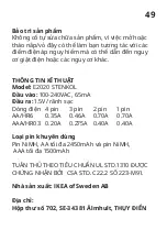 Предварительный просмотр 49 страницы IKEA 904.969.54 Manual