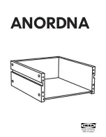 IKEA ANORDNA DRAW W/O FRONT 16X15" WHT Instructions Manual предпросмотр