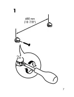 Предварительный просмотр 7 страницы IKEA BAREN GLASS SHELF Instructions Manual