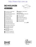 IKEA BOHOLMEN 202.021.15 Manual предпросмотр