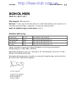 Предварительный просмотр 11 страницы IKEA BOHOLMEN 202.021.15 Manual