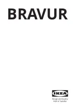 IKEA BRAVUR Quick Start Manual предпросмотр